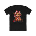 Valentine Highland Cow Tee — Cute Cow with Heart Garland & Bow